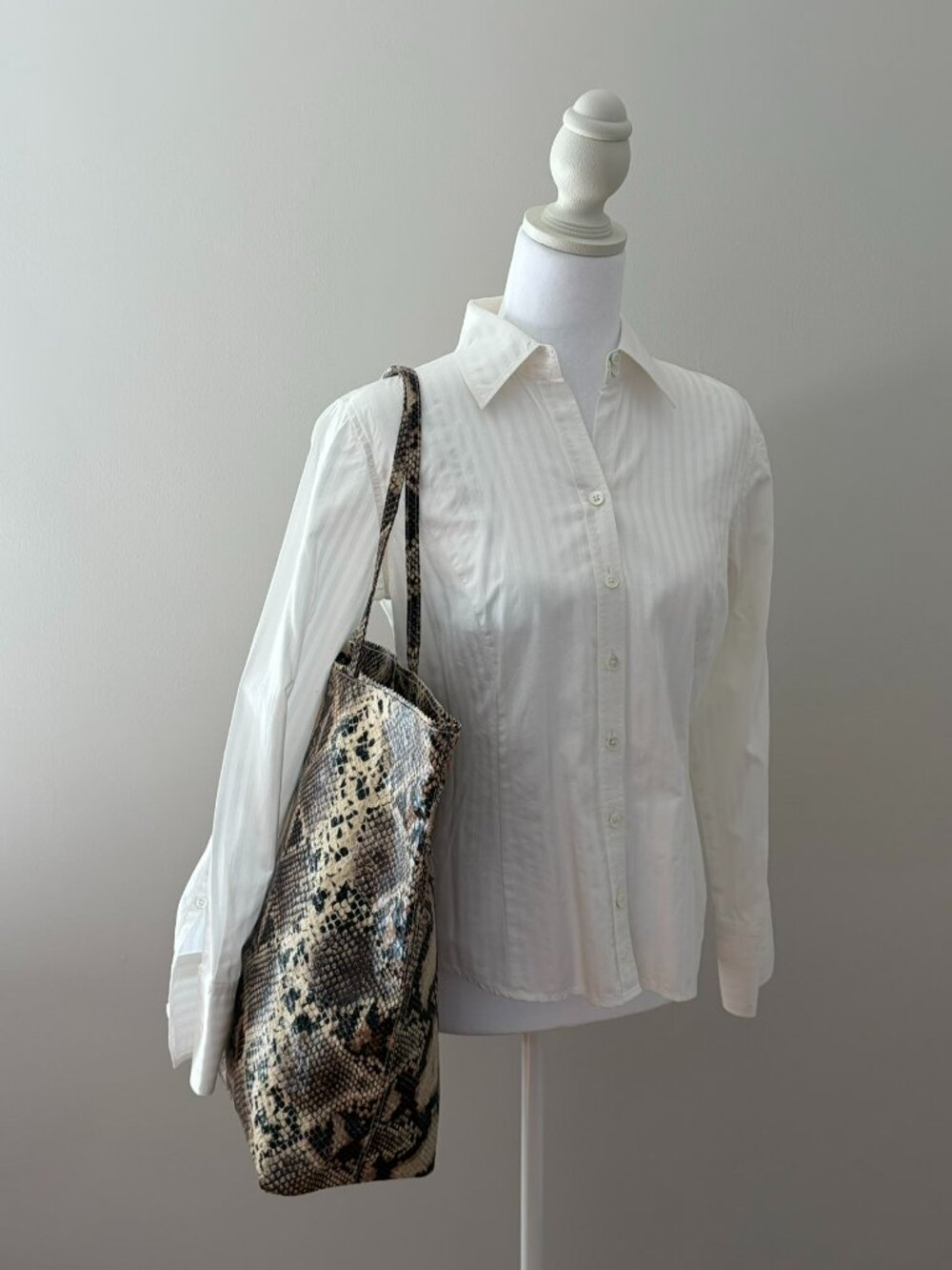 NWOT TRINA Vegan PVC Snakeskin Oversized Tote Bag - Classic Shoulder Tote